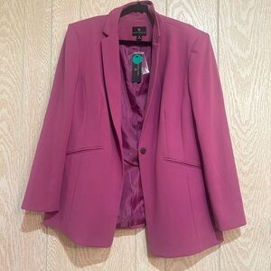 NWT Worthington Women’s XL Magenta Single-Button Blazer